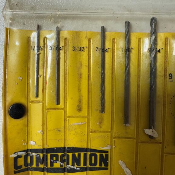 Vintage Companion Drill Set 14 Pc Replacement Tool DIY Building Wood High Speed - Picture 4 of 9